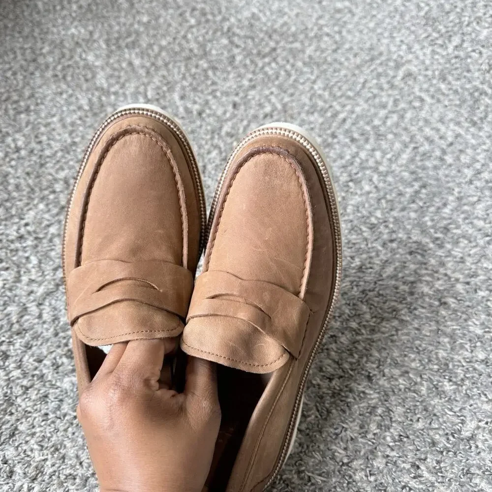 Cole Haan American Classics Penny Loafers Shoe Slip On Brown Leather 8 M New